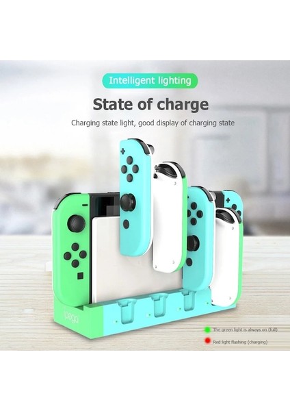 Siyah-Oyun Denetleyicisi Şarj Cihazı Şarj Standı Standı Tutucu Nintendo Anahtarı Joy-Con Oyun Denetleyicisi Şarj Cihazı Dock Masaüstü Standı (Yurt Dışından)