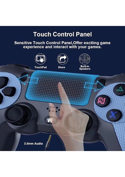 Sarı Gamepad-Ps4/slim/pro Kablosuz Denetleyici Için Kablosuz Gamepad Uyumlu Android Pc Bluetooth Gamepad'ler Joystick Ps3 Konsolu Için (Yurt Dışından)