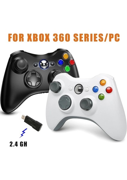 Kablolu -Wh-Gamepad Xbox 360 Için Kablosuz Titreşim Joystick Microsoft Pc Konsolu Için Windows 7 8 10 Oyun Denetleyicisi Ile Uyumlu (Yurt Dışından)