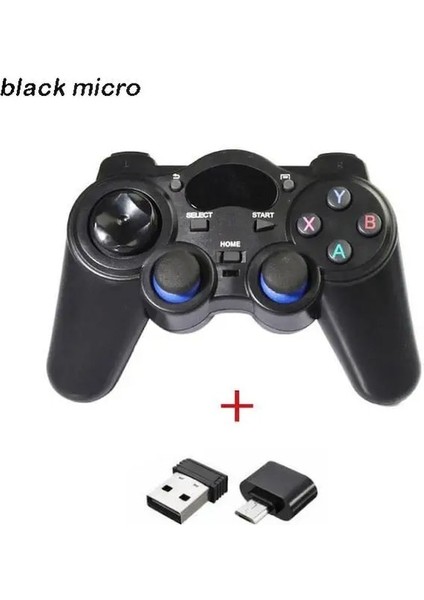 Siyah Mikro-2.4ghz Android Otg Gamepad Kablosuz Gamepad Joystick Oyun Denetleyicisi Android Akıllı Telefonlar/tabletler/tv Kutuları/akıllı Tv'ler Için Joypad (Yurt Dışından)