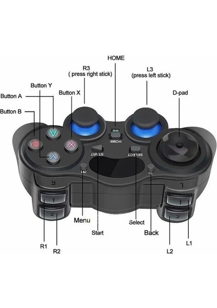 Siyah Mikro-2.4ghz Android Otg Gamepad Kablosuz Gamepad Joystick Oyun Denetleyicisi Android Akıllı Telefonlar/tabletler/tv Kutuları/akıllı Tv'ler Için Joypad (Yurt Dışından)