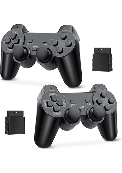 Kırmızı-Şeffaf Renk Sony Ps2 Kablosuz Denetleyici Gamepad Playstation 2 Için 2.4g Titreşim Joystick Konsolu Ps2 Aksesuarları (Yurt Dışından)