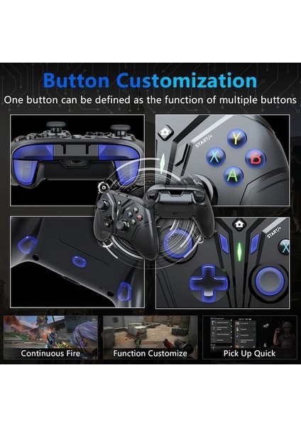 Kablosuz Oyun Denetleyicisi Anahtarı/ps3/pc/android 3D Joystick Gamepad Kaymaz Titreşim Motoru Oyun Kontrol Aksesuarları (Yurt Dışından)