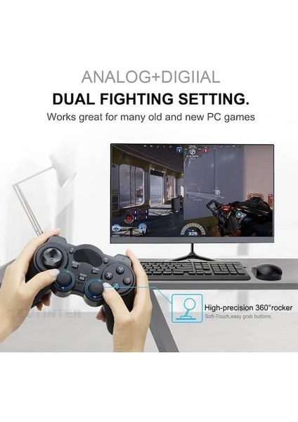 Kırmızı Tutucu-2.4g USB Kablosuz Android Oyun Denetleyicisi Joystick Joypad Otg Dönüştürücü Ile Ps3/akıllı Telefon Tablet Pc Için Akıllı Tv Kutusu (Yurt Dışından)