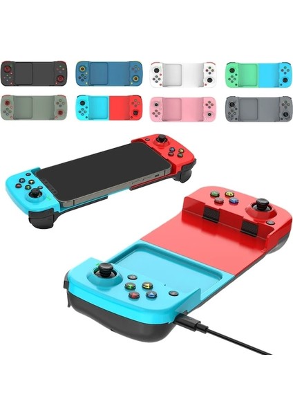 Kırmızı-Samsung Xiaomi Huawei Android Iphone Uyumlu Kablosuz Bluetooth Oyun Denetleyicisi Teleskopik Gamepad Joystick (Yurt Dışından)