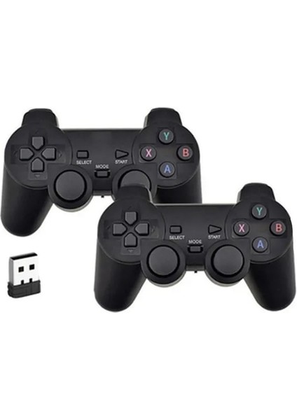 2 Adet 1 Alıcı-2.4g Kablosuz Gamepad Oyun Denetleyicisi Pc/android Tv Kutusu/oyun Çubuğu Video Oyunu Konsolu USB Joystick (Yurt Dışından)