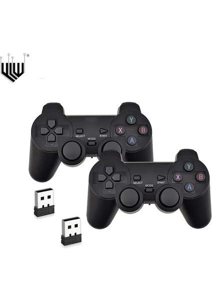 2 Adet 1 Alıcı-2.4g Kablosuz Gamepad Oyun Denetleyicisi Pc/android Tv Kutusu/oyun Çubuğu Video Oyunu Konsolu USB Joystick (Yurt Dışından)