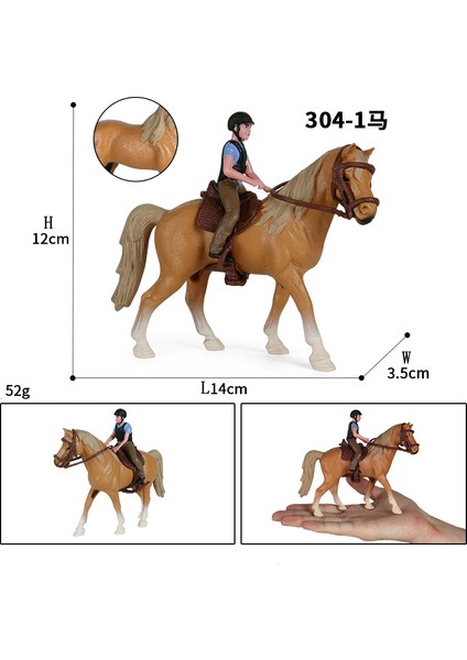 Içi Boş Çiftlik Insanlar Hayvan Figürleri Oyuncak Binme At Heykelcik Binici Aksiyon Figürleri Modeli Eğitim Modeli Bebek Çocuklar Için Hediye (Yurt Dışından)