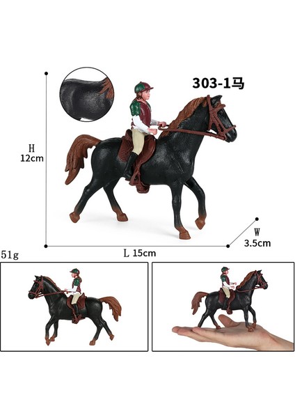 Içi Boş Çiftlik Insanlar Hayvan Figürleri Oyuncak Binme At Heykelcik Binici Aksiyon Figürleri Modeli Eğitim Modeli Bebek Çocuklar Için Hediye (Yurt Dışından)