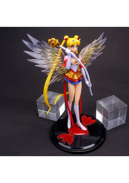 Sailor Moon Karikatür Anime Karakter Sailor Moon Aksiyon Bebek Kanatları Bebek Kek Süsleme Koleksiyon Modeli Kız Çocuk Hediye Oyuncaklar (Yurt Dışından) fiyatları