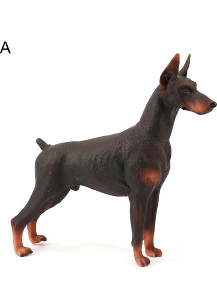 Doberman Pinscher Modeli Bilişsel Yetenek Çapaksız Kokusuz Aksiyon Figürü Oyuncak Doberman Pinscher Çocuklar Için (Yurt Dışından)