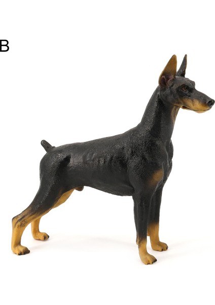 Doberman Pinscher Modeli Bilişsel Yetenek Çapaksız Kokusuz Aksiyon Figürü Oyuncak Doberman Pinscher Çocuklar Için (Yurt Dışından)