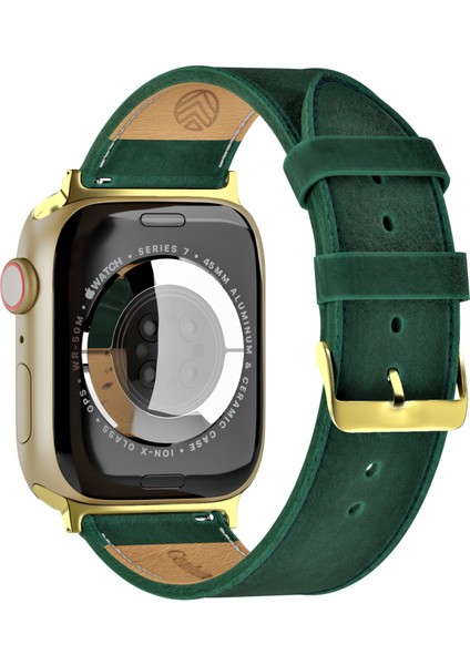Apple Watch Kordon 38MM 40MM 41MM 3 4 5 6 7 Se 8 9 Uyumlu Yeşil Hakiki Deri Kayış fiyatları