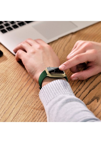 Apple Watch Kordon 38MM 40MM 41MM 3 4 5 6 7 Se 8 9 Uyumlu Yeşil Hakiki Deri Kayış fırsatları