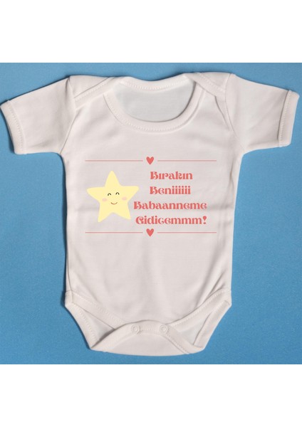 Patobaby Pamuklu Bebek Zıbını Isme Özel Babaanneme Gidicemmm