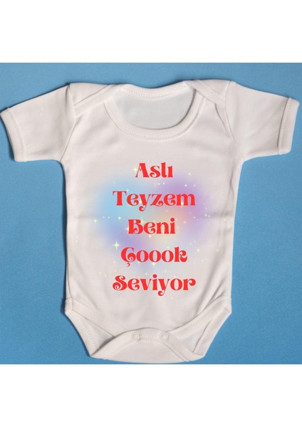 Patobaby Pamuklu Bebek Zıbını Isme Özel Teyzem Beni Çok Seviyor