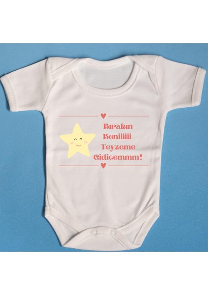 Patobaby Pamuklu Bebek Zıbını Isme Özel Teyzeme Gidicemmm