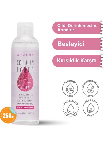 Collagen Toner -Kolajen Özlü Cilde Sıkı Görünüm Kazandıran Tonik 250 ml