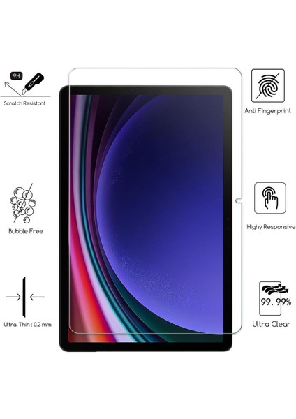 Samsung Galaxy Tab S9 Fe Plus 12.4 Inç Nano Kırılmaz Ekran Koruyucu SM-X610 Tam Uyumlu