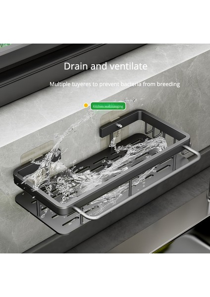 No.4 Stili 300 mm Duvara Monte Su Deposu Rafı Mutfak Depolama Rafı Ev Baharat Rafı Lavabo Sünger Drenaj Sepeti Mutfak Askısı (Yurt Dışından) fırsatları