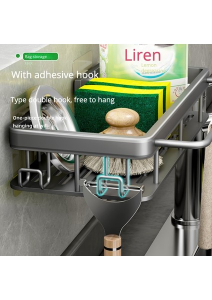 No.4 Stili 300 mm Duvara Monte Su Deposu Rafı Mutfak Depolama Rafı Ev Baharat Rafı Lavabo Sünger Drenaj Sepeti Mutfak Askısı (Yurt Dışından) indirimleri