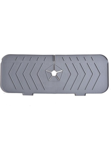 Gri Tarzı Silikon Musluk Mat Mutfak Musluk Kolu Damlama Tutucu Tepsi Çift Taraflı Kullanım Musluklar Paspaslar Su Tahliye Pedi Lavabo Sıçrama Koruması (Yurt Dışından)