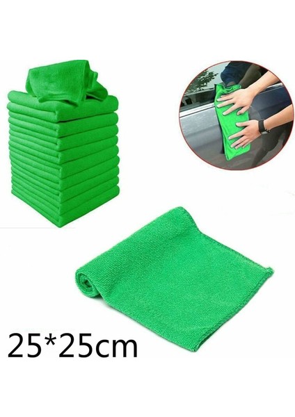 Yeşil Tarzı 10 Parça Mikrofiber Araba Temizleme Havlusu Otomobil Motosiklet Yıkama Cam Ev Temizlik Küçük Havlu (Yurt Dışından) fırsatları
