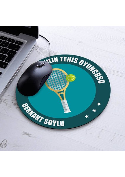 Yılın Tenis Oyuncusu Isme Özel Yuvarlak Mousepad