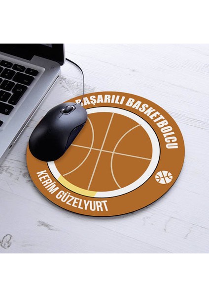 En Başarılı Basketbolcu Isme Özel Yuvarlak Mousepad