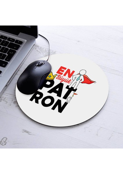 Isimli Patronlara Özel Yuvarlak Mousepad