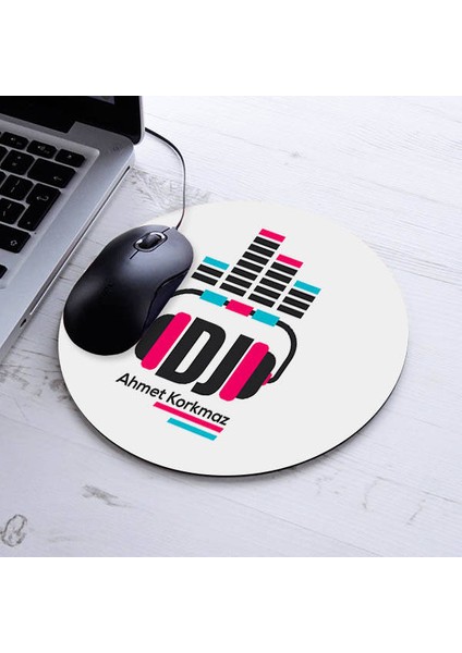 Isimli Dj'lere Özel Yuvarlak Mousepad