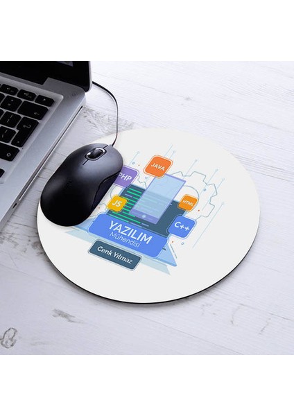 Kişiye Özel Yazılım Mühendisleri Için Yuvarlak Mousepad