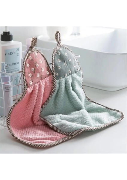 No.4 Stili El Havlusu Asılı Emici Mercan Polar Kalınlaşmış Bulaşık Havlusu Yapışmaz Yağ Kolay Temiz Mutfak Ev Temizlik Araçları (Yurt Dışından) fırsatları