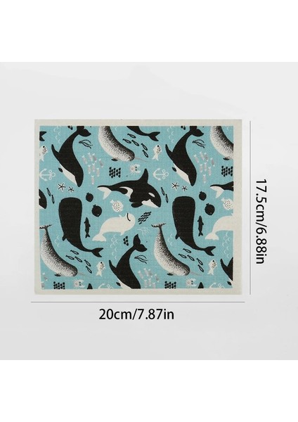 No.32 Tarzı No.1 Boyutu Karikatür Baskılı Emici Bulaşık Bezi Yeniden Kullanılabilir Temizlik Bezleri Islak Kuru Mutfak Bez Bulaşık Yıkama Ovma Coaster Pad 17*20 cm (Yurt Dışından) fırsatları