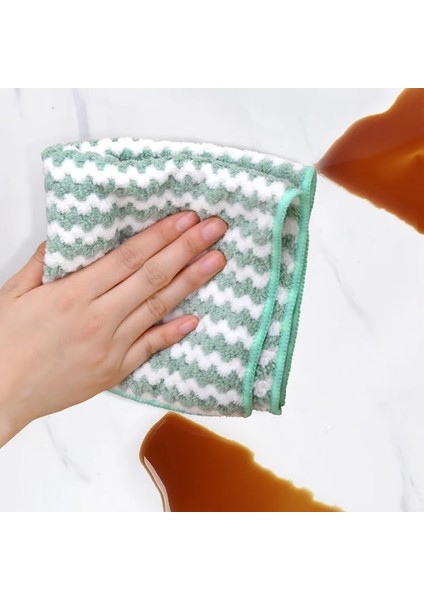 Yeşil Stil 15 Adet Mutfak Anti-Yağ Silme Paçavra Mikrofiber Silin Ev Temizlik Ürünleri Çok Fonksiyonlu Temizlik Araçları Alet (Yurt Dışından)
