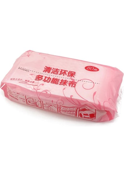 Pembe Tarzı 80 Çekmeli Mutfak Çevre Dostu Tek Kullanımlık Dokunmamış Yağsız Temizlik Bezi Mutfak Havlusu Içeren Bir Torba (Yurt Dışından)