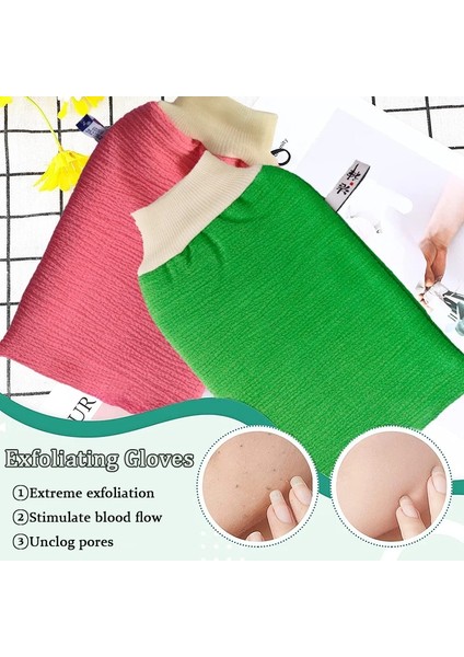 Pembe Tarzı Çift Taraflı Banyo Peeling Eldiveni Güçlü Vücut Peeling Scrubber Ölü Deriyi Kaldırmak Spa Temizleme Eldiveni Plantfibre Banyo Mendil (Yurt Dışından) modelleri