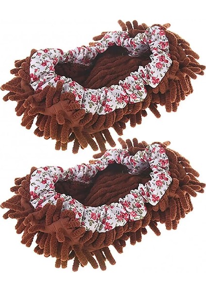 Kahve Tarzı 2 Adet Çiçek Tasarım Ev Mutfak Zemin Toz Temizleme Terlik Paspaslama Ayakkabı Koruyucu Ev Mutfak Zemin Paspaslama Ayakkabı Koruyucu (Yurt Dışından) fırsatları