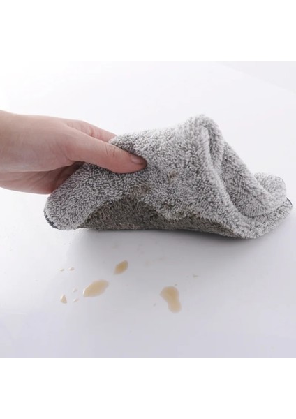 Yeşil Stil Bambu Kömür Elyaf Temizlik Bezi Paçavra Yapışmaz Yağ Su Emme Yıkama Mutfak Havlusu Ev Temizlik Silme Araçları (Yurt Dışından)