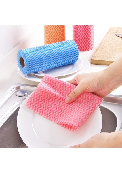 Yeşil Tarzı 50 Sheetroll Tek Kullanımlık Temizlik Havlusu Mutfak Bulaşık Bezleri Bulaşık Paçavraları Dokunmamış Kumaş Kullanışlı Mendil Ev Temizlik Havlusu (Yurt Dışından) modelleri