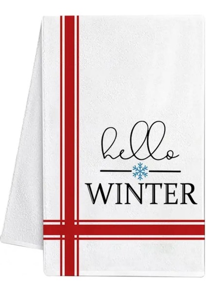 N Tarzı Mükemmel Bulaşık Havlusu Dayanıklı Mikrofiber Mutfak Havlusu Noel Stilleri Tatil Çay Kardan Adam El Havlusu (Yurt Dışından)