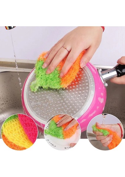 Yeşil Stil Sevimli Çilek Kase Pan Donge Meyve Ovma Bulaşık Bezi Ev Mutfak Temizleme Aracı Yumuşak Çizilmez Drubber Havlu (Yurt Dışından) modelleri