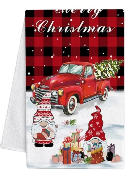 Ey Stil Mükemmel Bulaşık Havlusu Dayanıklı Mikrofiber Mutfak Havlusu Noel Stilleri Tatil Çay Kardan Adam El Havlusu (Yurt Dışından)