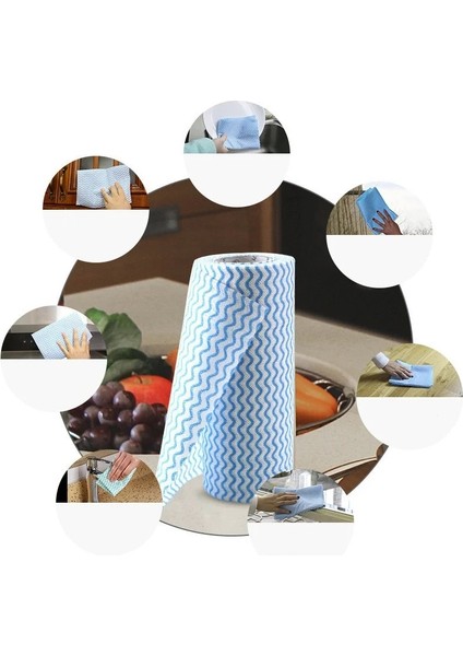 Mavi Stil Yeniden Kullanılabilir Tembel Paçavralardan Rulo Bambu Havlular Mutfak Için Islak ve Kuru Bulaşık Bezleri Havlu Ruloları Organik Bulaşık Bezi (Yurt Dışından) fırsatları