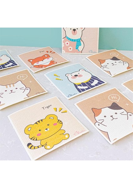 A1-CLS61-4 Stili Bulaşık Bezi Mutfak Bulaşık Bezi Ev Temizlik Yağsız Bulaşık Havlusu Tembel Emici Odun Hamuru Pamuklu Bez (Yurt Dışından) fırsatları