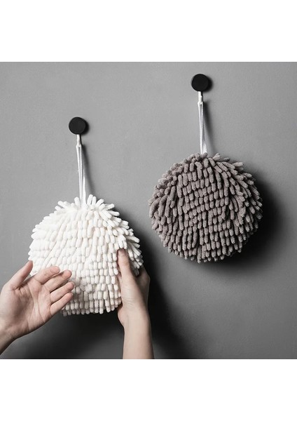 Gri Tarzı Şönil El Havlusu Mikrofiber Temizlik Bezi Topu Hızlı Kuruyan Ev Mutfak Aksesuarları Yumuşak Asılı Güçlü Emici Bez (Yurt Dışından) modelleri