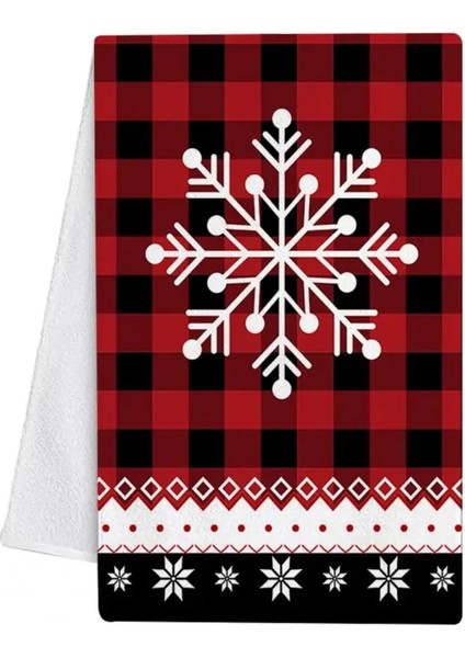 L Tarzı Mükemmel Bulaşık Havlusu Dayanıklı Mikrofiber Mutfak Havlusu Noel Stilleri Tatil Çay Kardan Adam El Havlusu (Yurt Dışından)