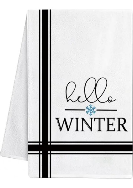 T Tarzı Mükemmel Bulaşık Havlusu Dayanıklı Mikrofiber Mutfak Havlusu Noel Stilleri Tatil Çay Kardan Adam El Havlusu (Yurt Dışından)