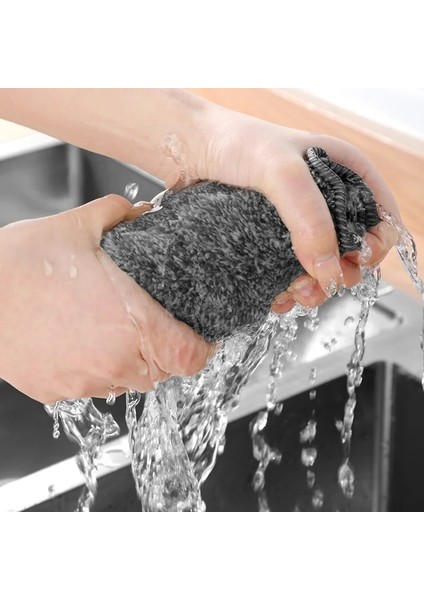 25X25CM Tarzı 5 Adet Adet Mutfak Temizlik Havlusu Mikrofiber Temizlik Bezi Bulaşık Bezi Emici Yapışmaz Yağ Paçavra Pot Bulaşık Yıkama Bezi (Yurt Dışından)