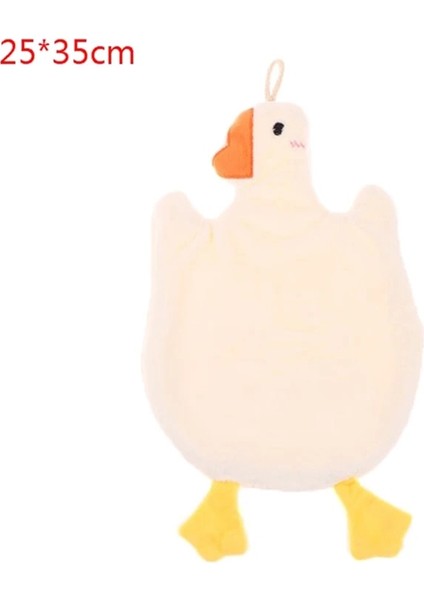 Gy Tarzı Mutfak Temizlik Bezleri Sevimli Ördek Yumuşak El Havlusu Karikatür Emici Asılı Mendil Temiz Bez Silin (Yurt Dışından)